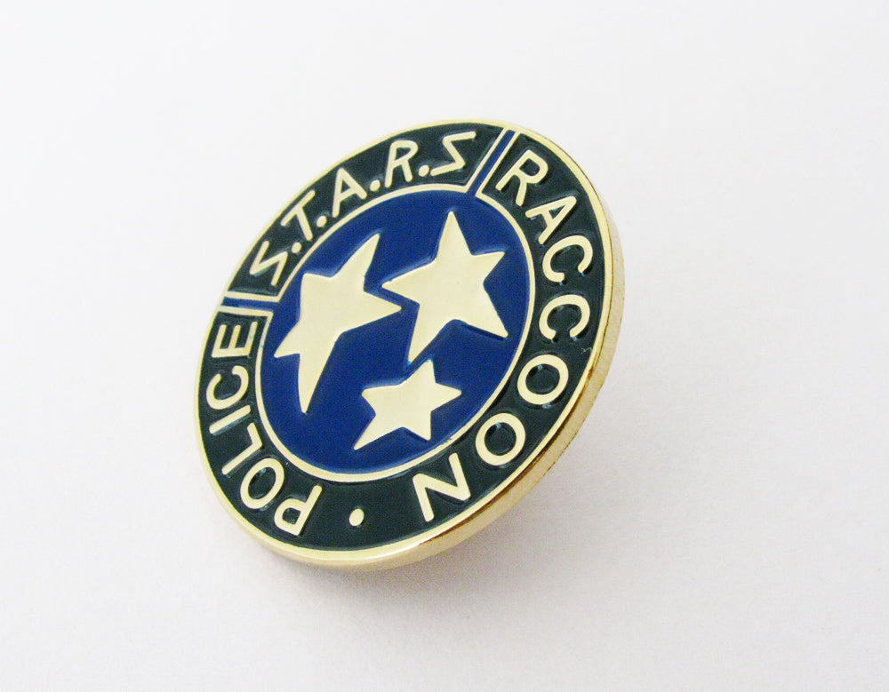 Resident Evil Stars S.T.A.R.S. Raccoon Police Badge Lapel Pin Movie Props