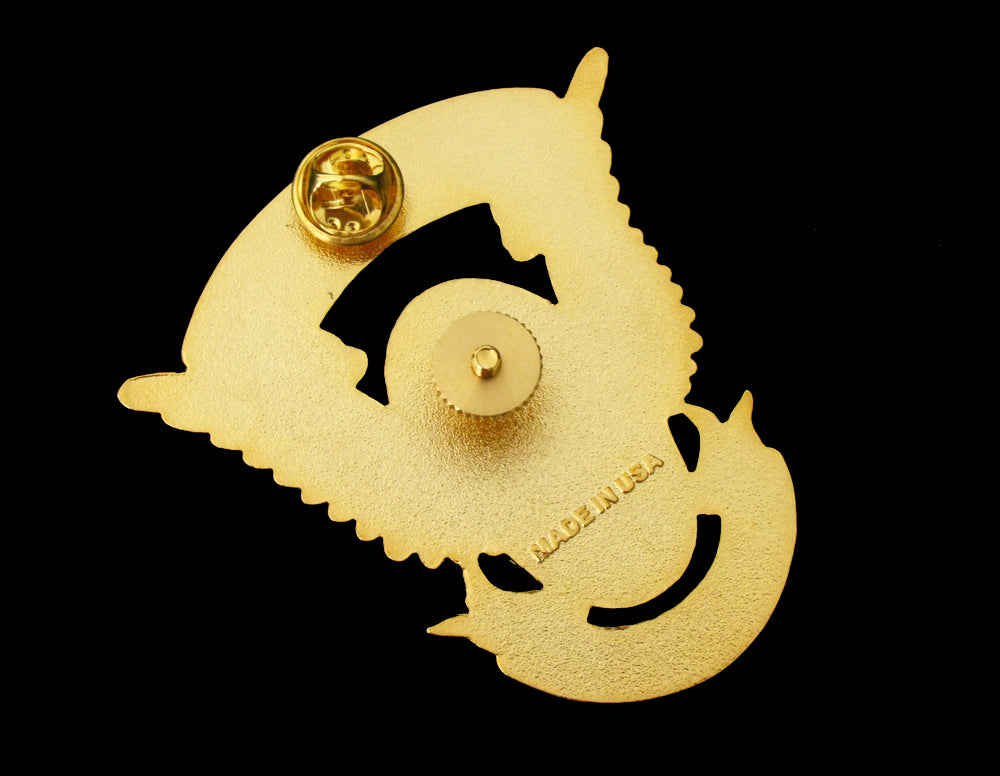 Police Motor Motorcycle Officer Cap Badge Solid Copper Replica Movie Props