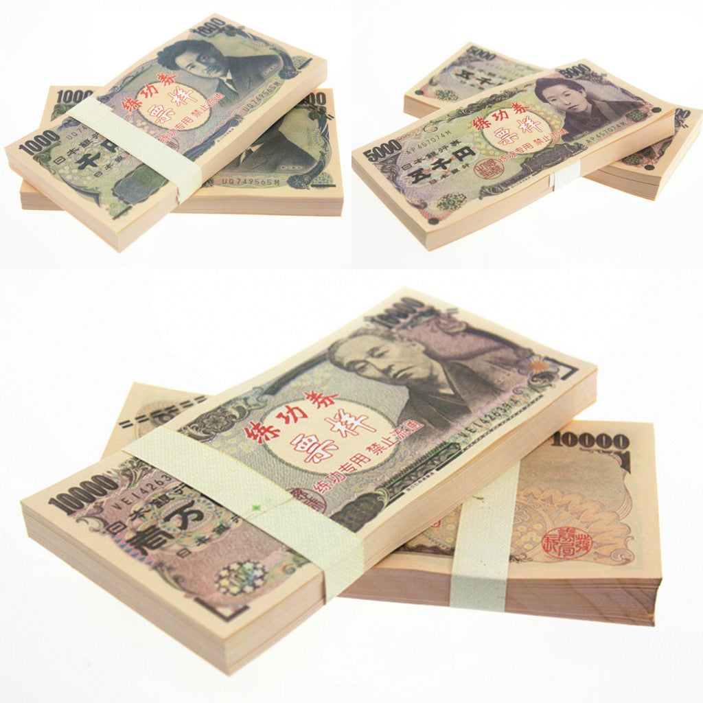 Japanese Yen JPY Banknotes Paper Play Money Movie Props