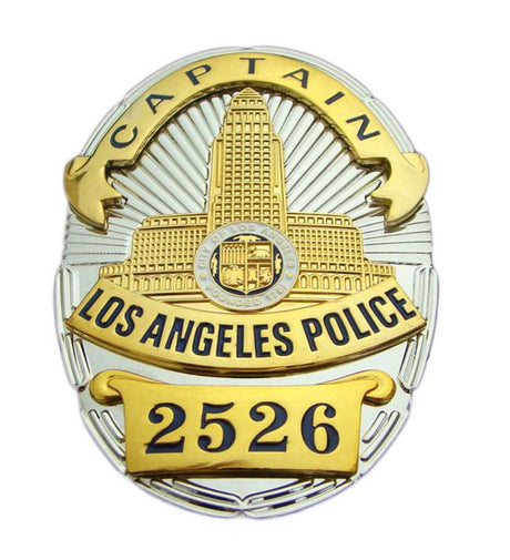 LAPD Los Angeles Captain Police Badge Replica Movie Props No. 806/2526/2712