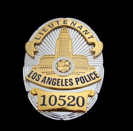 LAPD Los Angeles Lieutenant Police Badge Replica Movie Props No. 1021/10106/10520