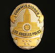 LAPD Los Angeles Police Commissioner Badge Solid Copper Replica Movie Props With Five Stars