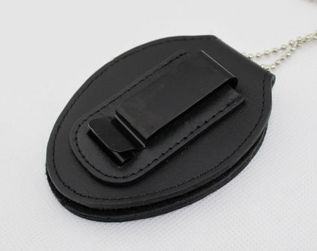 Genuine Leather Oval Holder/ Holster/ Wallet For LAPD Los Angeles Police Badges