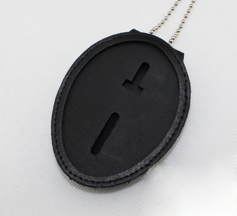 Genuine Leather Oval Holder/ Holster/ Wallet For LAPD Los Angeles Police Badges