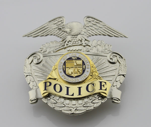 LAPD Los Angeles Police Cap Badge Hat Insignia Replica Movie Props