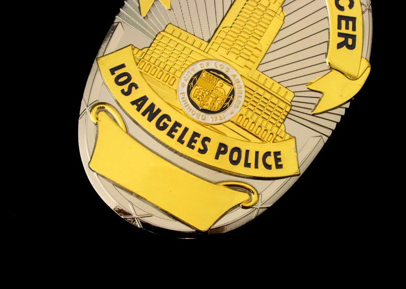 LAPD Los Angeles Police Badge Solid Copper Replica Cosplay Movie Props