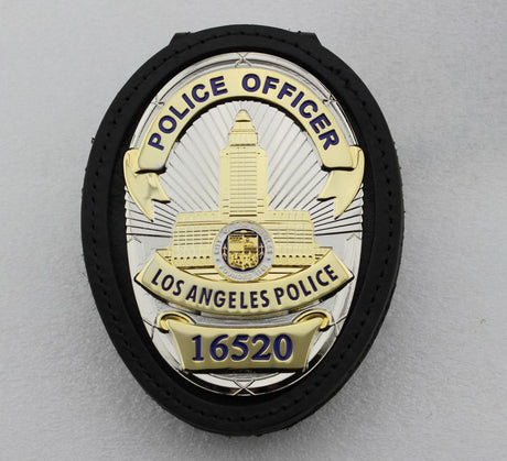 LAPD Los Angeles Police Officer Badge Replica Movie Props With Number 13958 16520