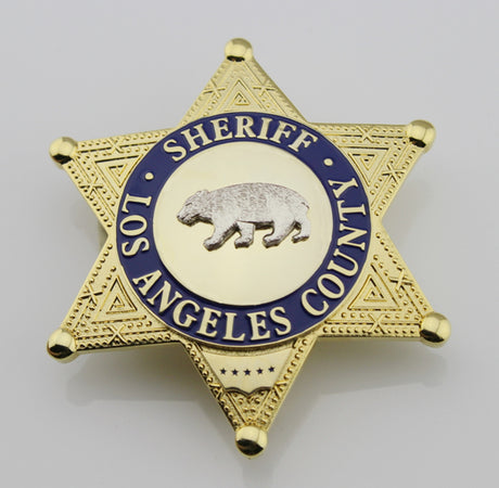 LASD Los Angeles County Sheriff/Deputy Sheriff Bear Badge Brooch Pin Replica Cosplay Movie Props