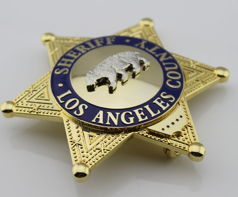 LASD Los Angeles County Sheriff/Deputy Sheriff Bear Badge Brooch Pin Replica Cosplay Movie Props