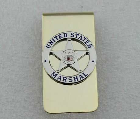 US Marshal Badge Pin Money Clip