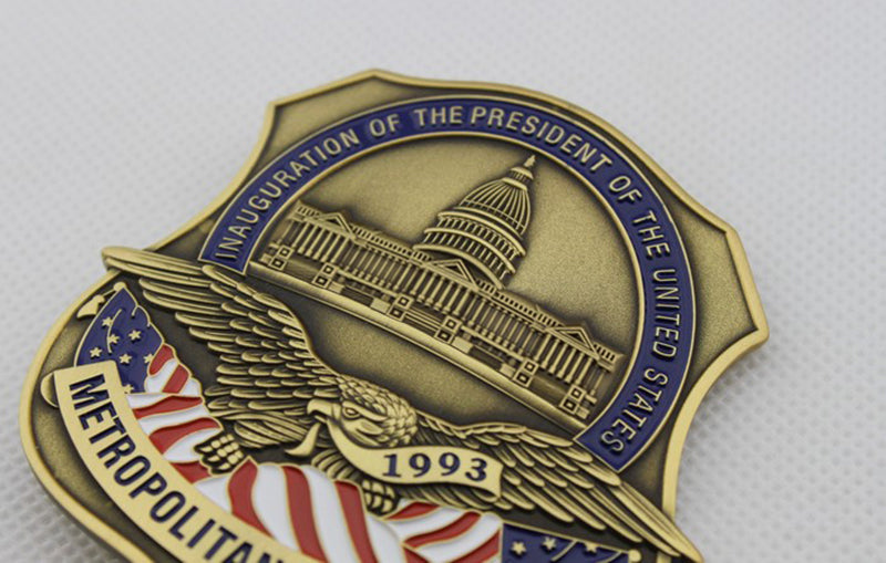 1993 US President Clinton Inauguration Metropolitan Police D.C. Badge Replica Movie Props