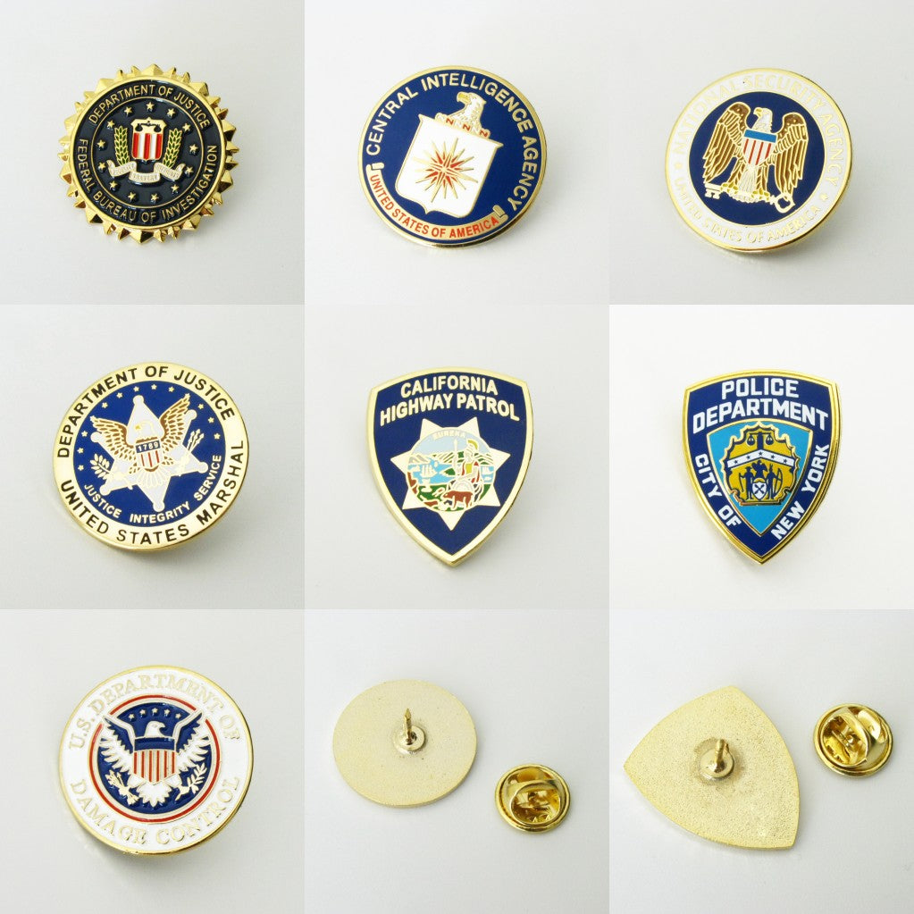 US Federal Police Badge Brooch Pin Mini Version