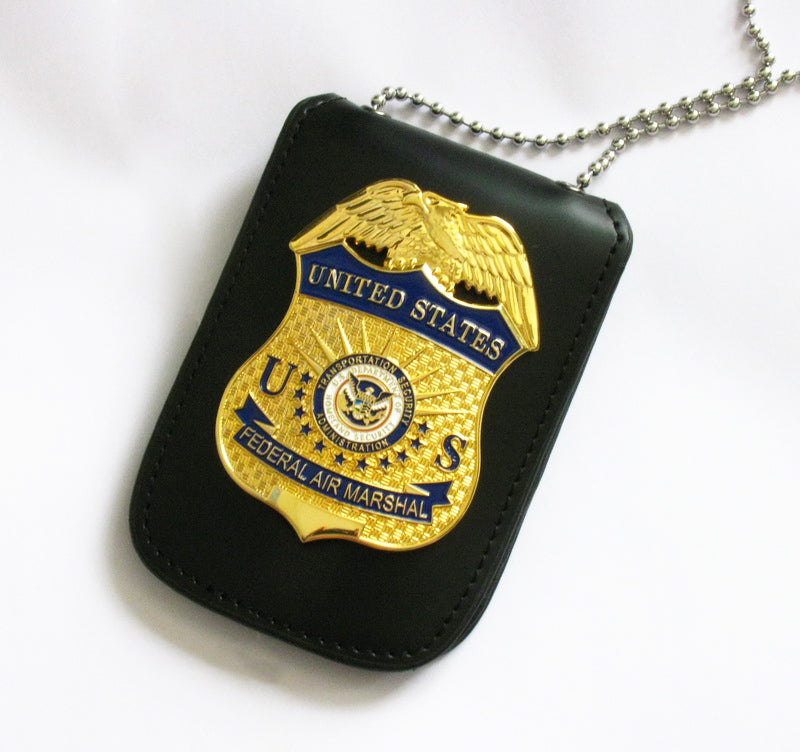 Multi-purpose Leather Holder/ Holster/ Wallet For Multi-size Police Badges & ID Card