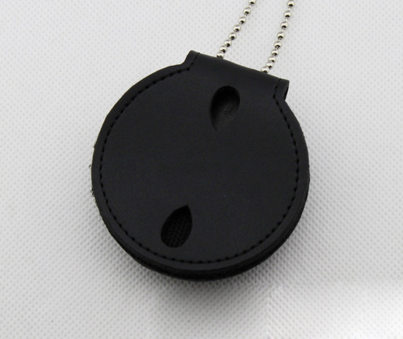Genuine Leather Holder/ Holster/ Wallet For Multi-size Round or Star Police Badges