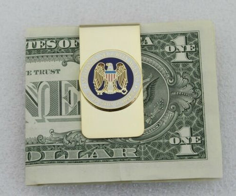 US NSA National Security Agency Metal Badge Money Clip