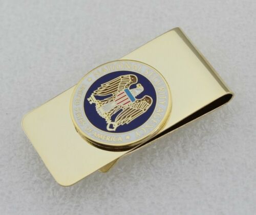 US NSA National Security Agency Metal Badge Money Clip