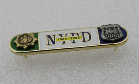 NYPD 150th Anniversary (1845-1995) Uniform Citation Bar Badge Replica Movie Props