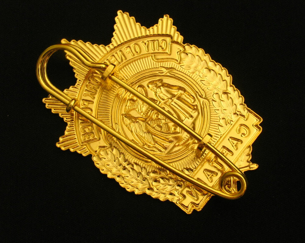 NYPD New York Police Captain Badge Solid Copper Replica Movie Props