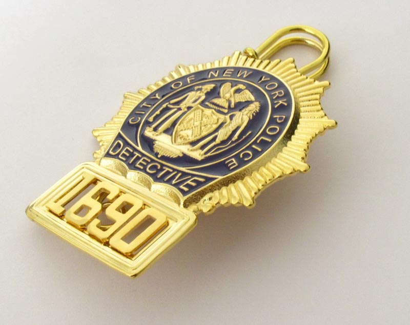 NY New York Detective Police Badge Replica Movie Props *Customizable Badge Number*