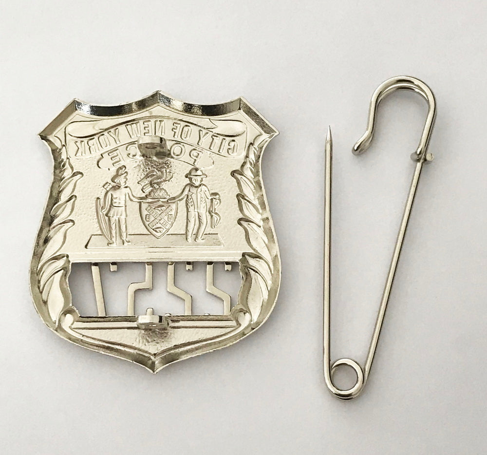 NYPD New York Police Officer Badge Solid Copper Replica Movie Props With No.2257