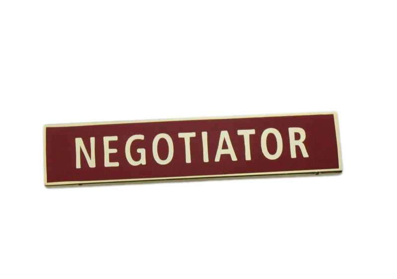 Negotiator Citation Bar Merit Service Award Commendation Uniform Lapel Pin