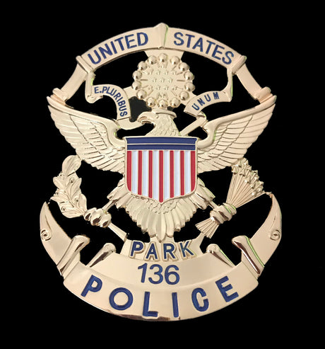 USPP United States Park Police Badge Solid Copper Replica Movie Props With Number 136