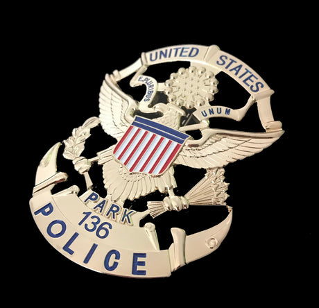 USPP United States Park Police Badge Solid Copper Replica Movie Props With Number 136