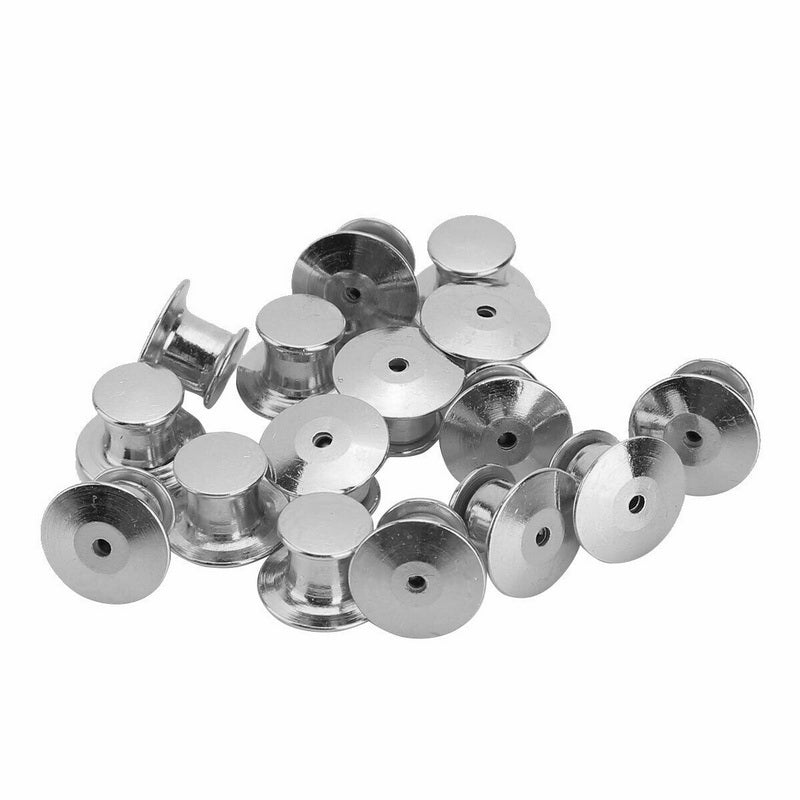 Flathead Lapel Pin Backs Holder Clutch Clasp Solid Brass Locking Fastener Gold Silver