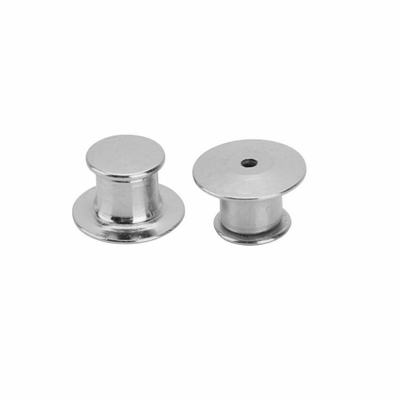 Flathead Lapel Pin Backs Holder Clutch Clasp Solid Brass Locking Fastener Gold Silver