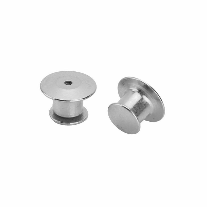 Flathead Lapel Pin Backs Holder Clutch Clasp Solid Brass Locking Fastener Gold Silver