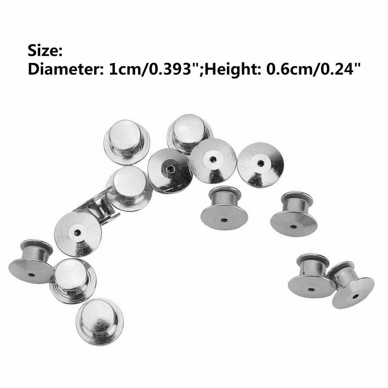 Flathead Lapel Pin Backs Holder Clutch Clasp Solid Brass Locking Fastener Gold Silver