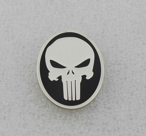 The Punisher Skull Lapel Pin Badge Movie Props