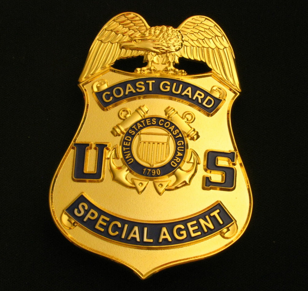 US Coast Guard Special Agent Badge Solid Copper Replica Movie Props