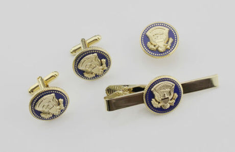 US President Badge Cufflinks/ Lapel Pin/ Tie Clip