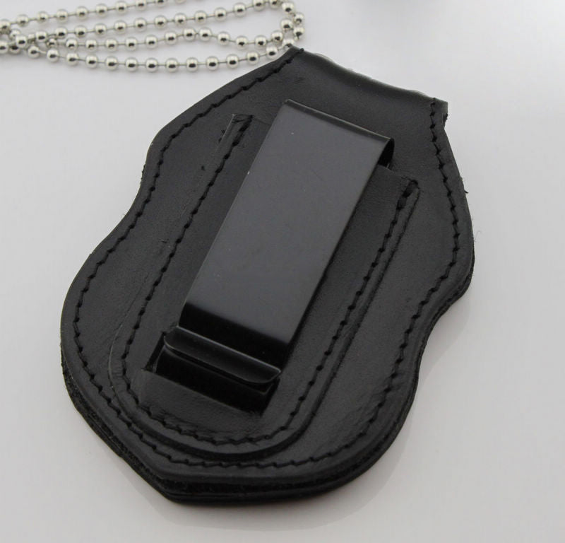 Genuine Leather Inset Type Holder/ Holster/ Wallet For US Federal Police Badges