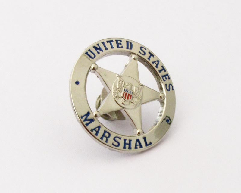 US Federal Marshal Mini Police Badge Solid Copper Replica Movie Props 25mm
