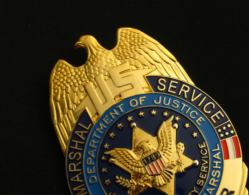 US Marshal Service Director Eagle Badge Solid Copper Replica Movie Props