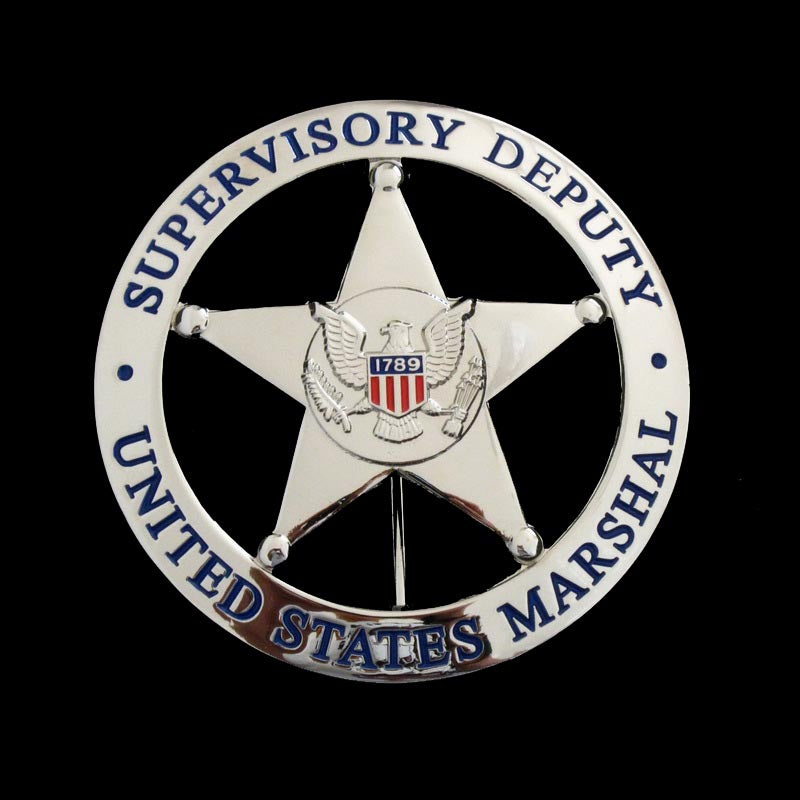 US Federal Court Law Enforcement Marshal Supervisory Deputy Badge Replica Movie Props