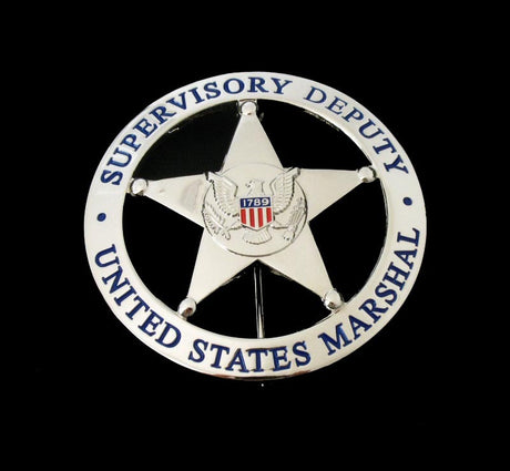 US Federal Court Law Enforcement Marshal Supervisory Deputy Badge Replica Movie Props