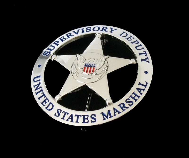 US Federal Court Law Enforcement Marshal Supervisory Deputy Badge Replica Movie Props