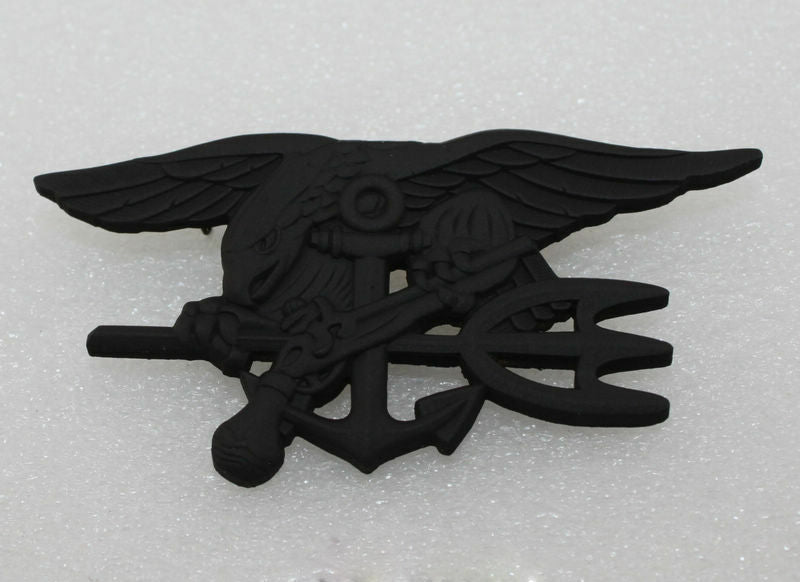 US Navy Seals Special Warfare Eagle Anchor Trident Insignia Badge Pin Black