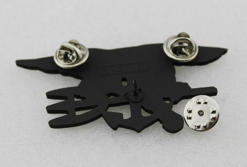 US Navy Seals Special Warfare Eagle Anchor Trident Insignia Badge Pin Black