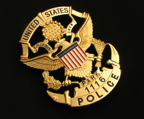 USPP United States Park Police Badge Solid Copper Replica Movie Props With Number 1116