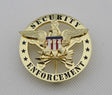 US Security Enforcement Badge Solid Copper Replica Movie Props