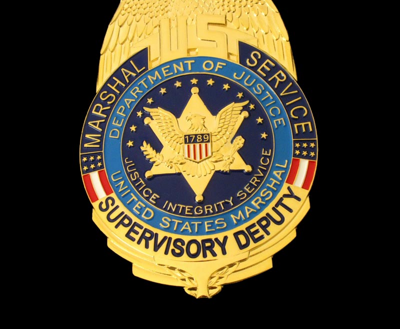 US Marshal Service Supervisory Deputy Eagle Badge Replica Movie Props