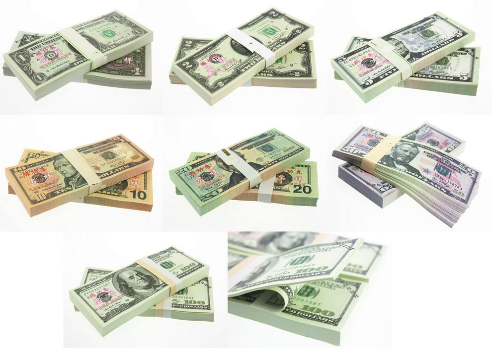 US Dollar Banknotes Paper Play Money Movie Props