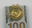 USMC US Marine Corps Badge Solid Copper Pocket Money Clip 1.5"