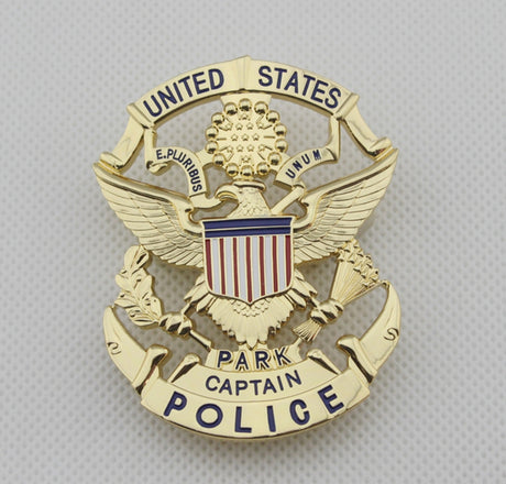 USPP United States Park Captain Police Badge Solid Copper Replica Movie Props