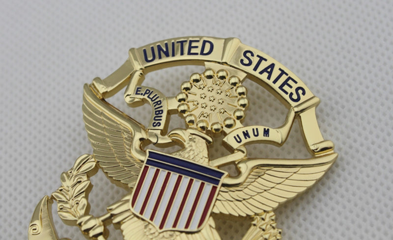 USPP United States Park Captain Police Badge Solid Copper Replica Movie Props