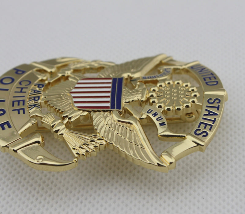 USPP United States Park Chief Police Badge Solid Copper Replica Movie Props